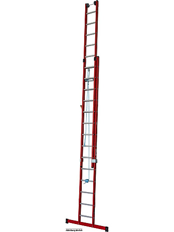 KRAUSE Drabina rozsuwana z podłużnicami z tworzywa sztucznego 2x8 szczebli